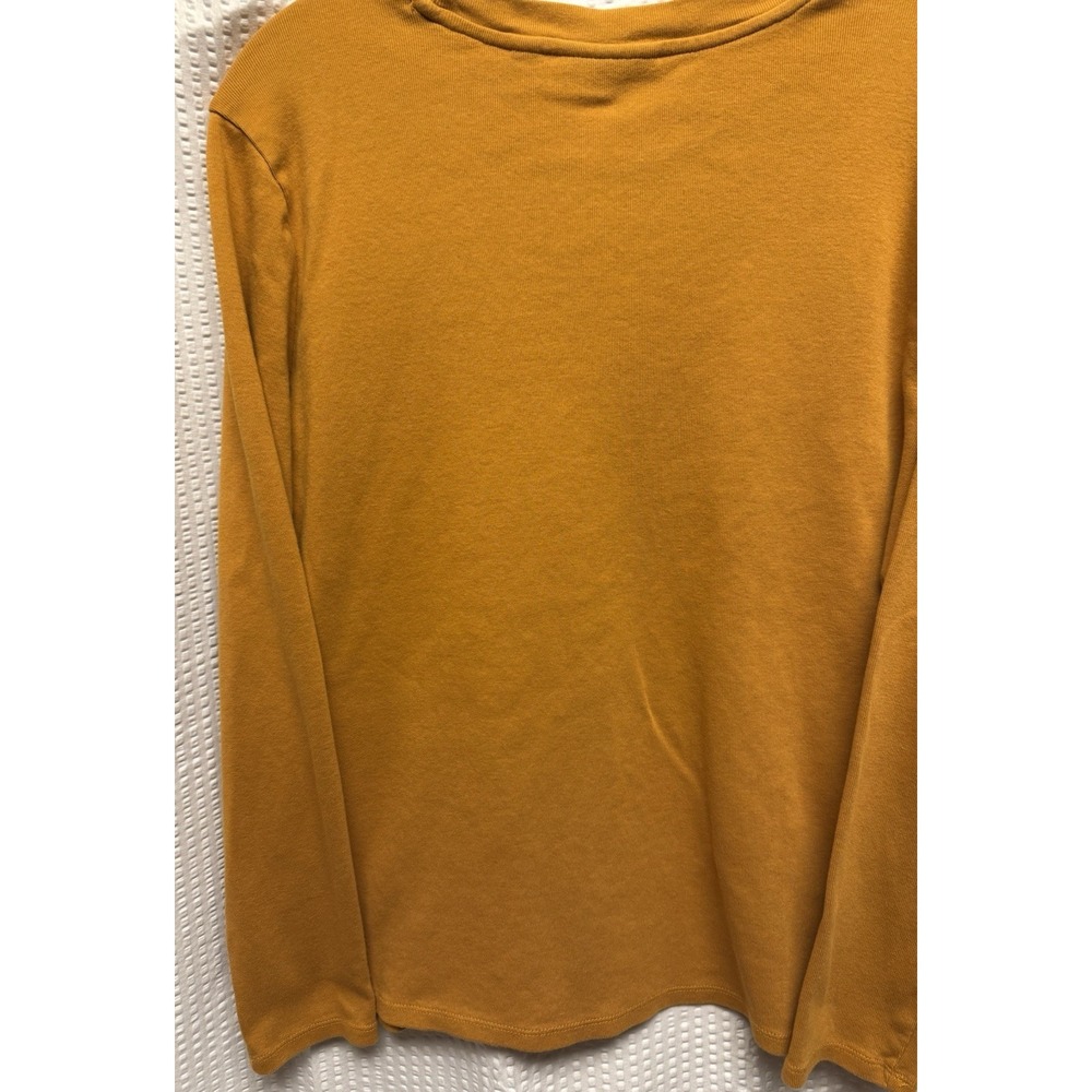Rafaella Women's XL Mustard Long Sleeve Lightweight Sweater Button Embellished - Picture 10 of 11